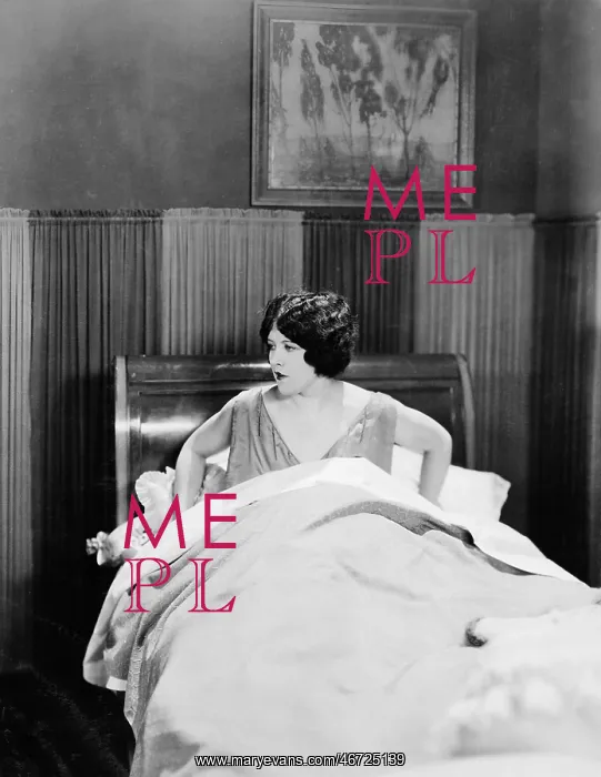 : Portrait of woman in bed : Portrait of woman in bed