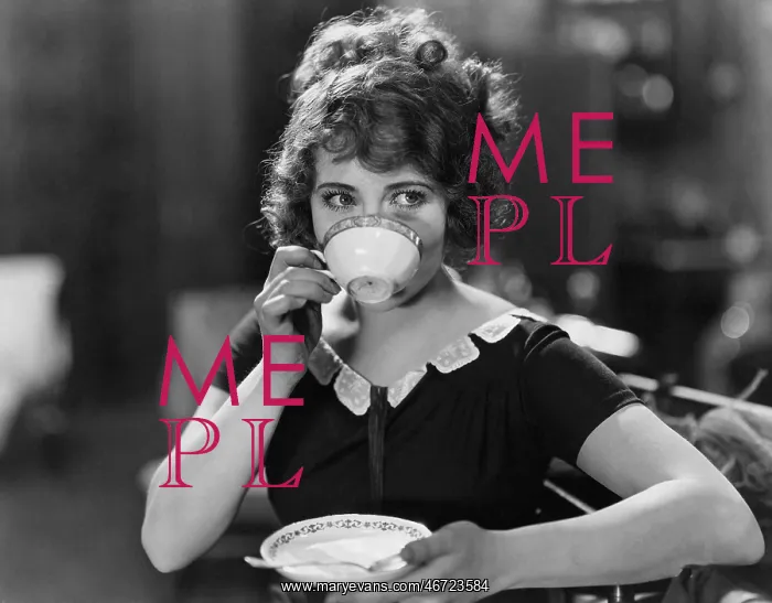 : Portrait of woman drinking from teacup : Portrait of woman drinking from teacup