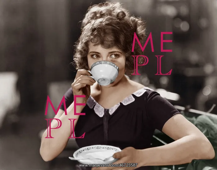 : Portrait of woman drinking from teacup : Portrait of woman drinking from teacup