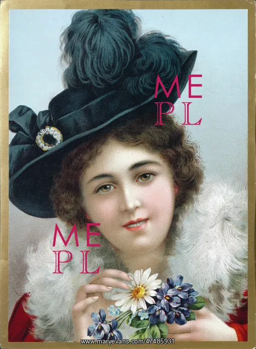 : Portrait of woman with a hat with feathers : Portrait of woman with a hat with feathers