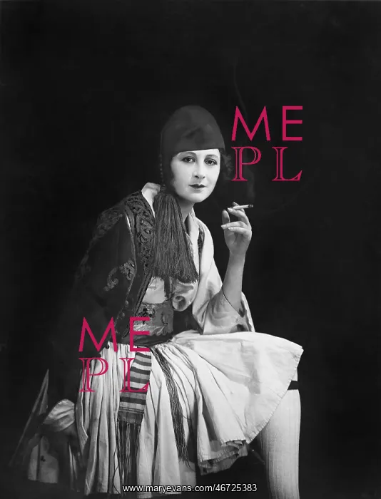 : Portrait of woman smoking : Portrait of woman smoking