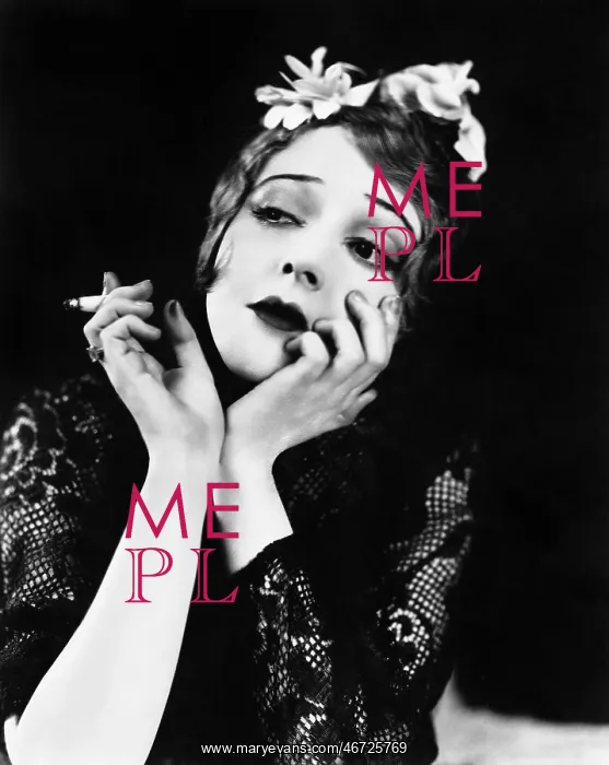 : Portrait of woman smoking : Portrait of woman smoking