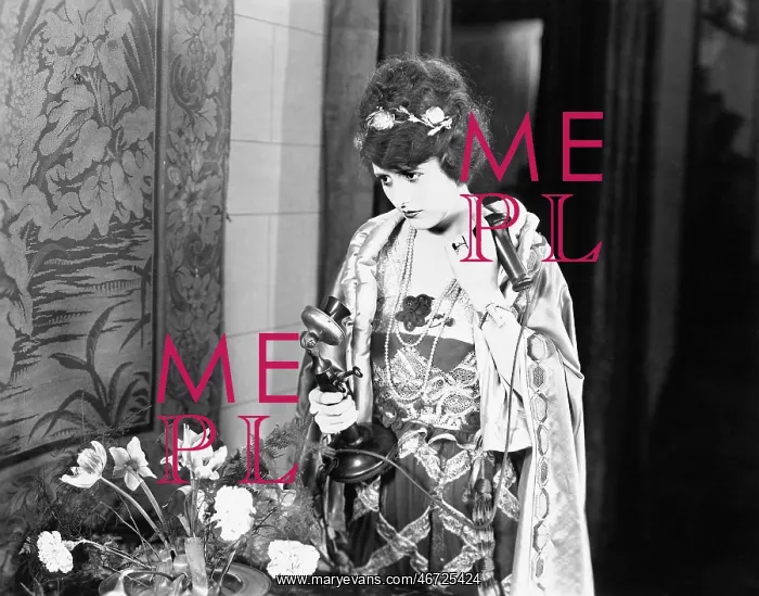 : Portrait of woman using telephone : Portrait of woman using telephone