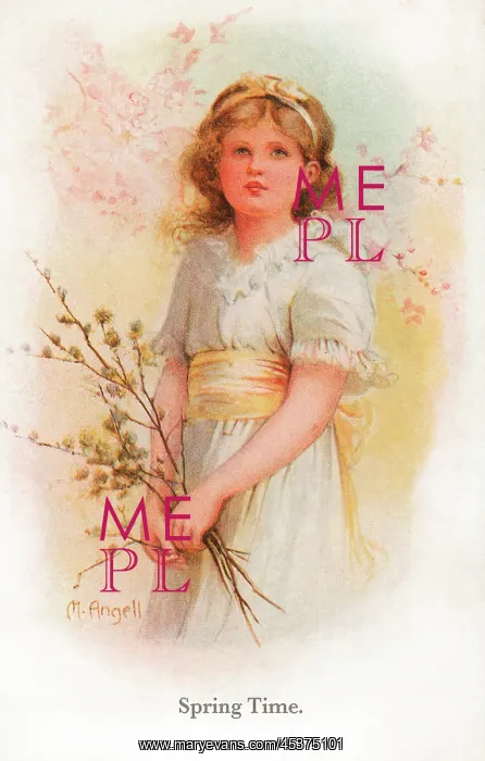 : Portrait of a Young Girl - Spring Time : Portrait of a Young Girl - Spring Time