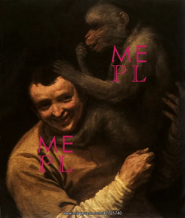 : Portrait of a Young Man with a Monkey, by Carracci : Portrait of a Young Man with a Monkey, by Carracci
