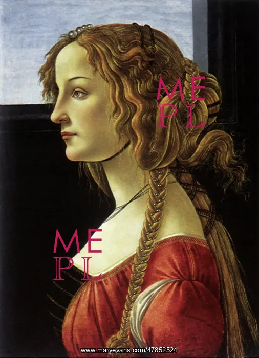 : Portrait of a Young Woman, by Botticelli : Portrait of a Young Woman, by Botticelli