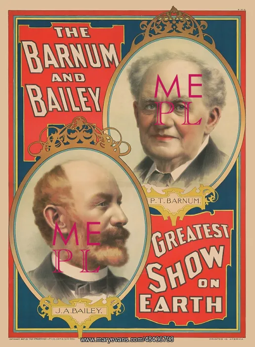 : Portraits of P.T. Barnum and J.A. Bailey, circa : Portraits of P.T. Barnum and J.A. Bailey, circa