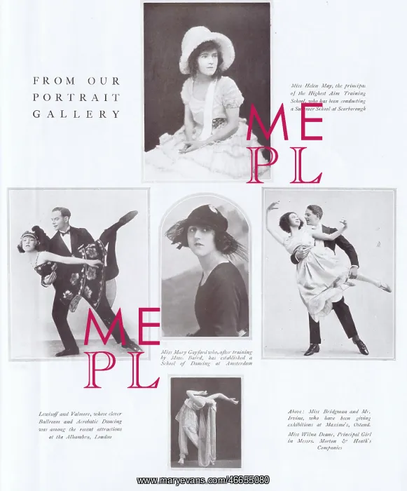 : Portraits of various dancers : Portraits of various dancers