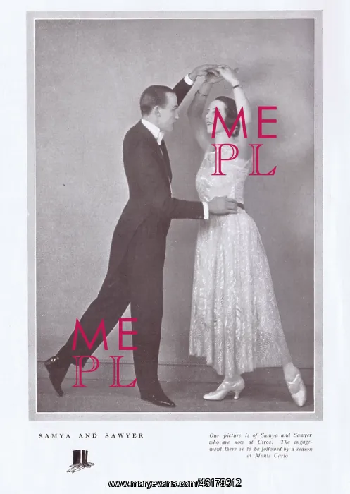 : Portrat of the exhibition dancer Samya & Sawyer, London, 192 : Portrat of the exhibition dancer Samya & Sawyer, London, 192