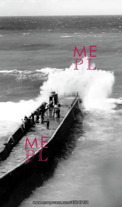  : Portreath, Rough sea c1965