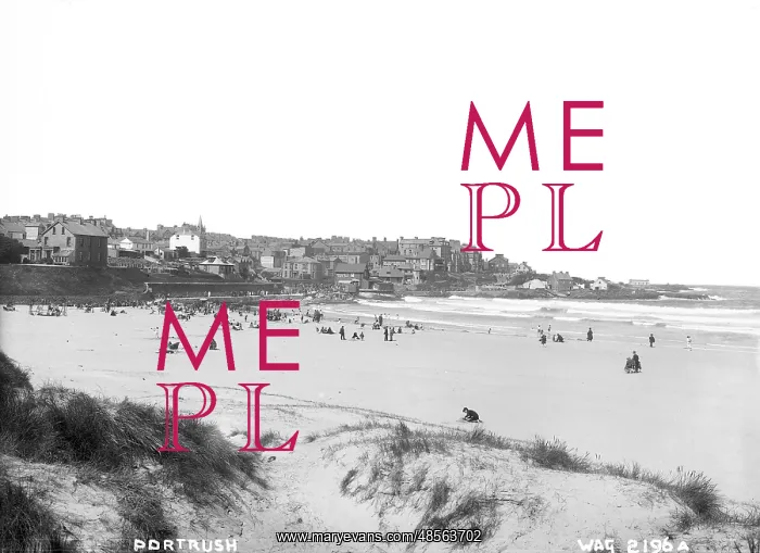 : Portrush - as above but with lots of people on the beach : Portrush - as above but with lots of people on the beach