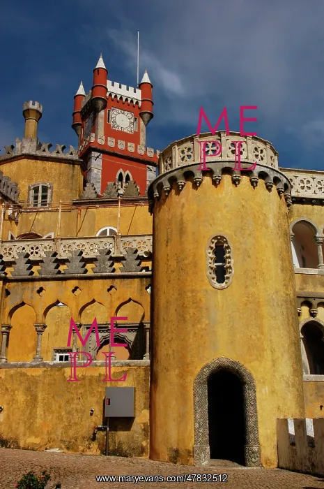 : Portugal. Sintra. Partial view of the Pena Palace complex : Portugal. Sintra. Partial view of the Pena Palace complex
