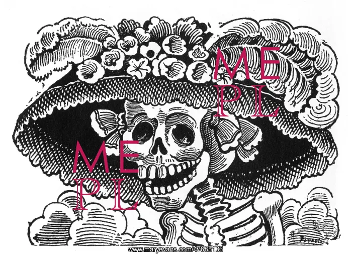 : Posada, Calavera of the Female Dandy, Mexico : Posada, Calavera of the Female Dandy, Mexico