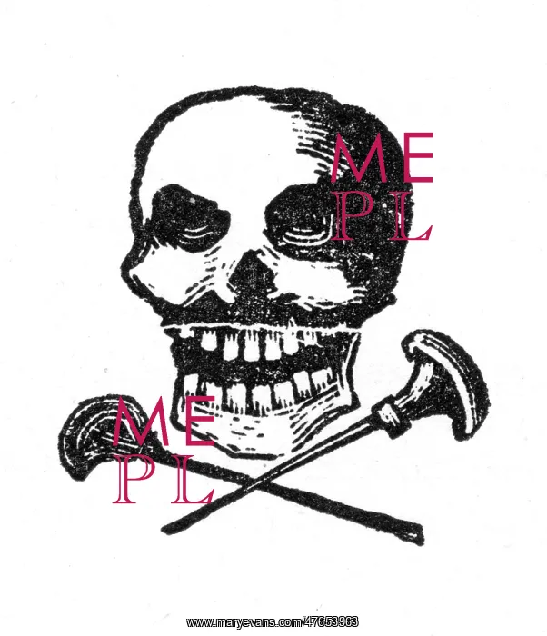 : Posada, title page design, skull : Posada, title page design, skull