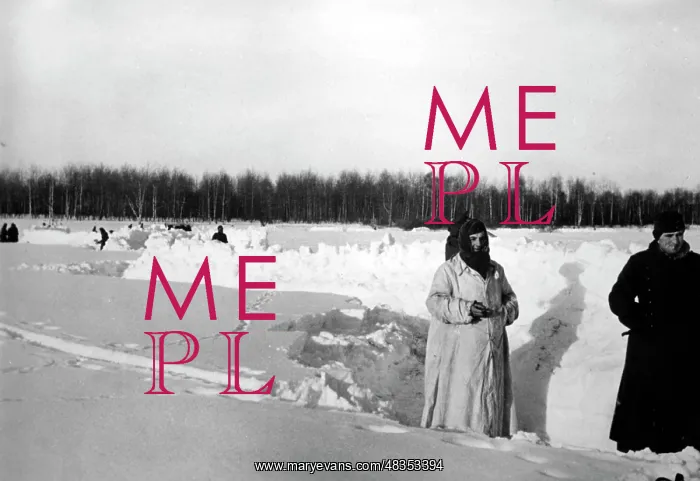 : Position built in the snow on the eastern front, 1942 : Position built in the snow on the eastern front, 1942