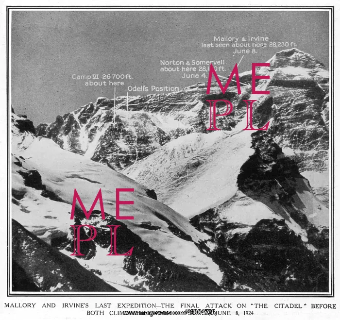 : The positions of the Everest Expedition 1924 : The positions of the Everest Expedition 1924
