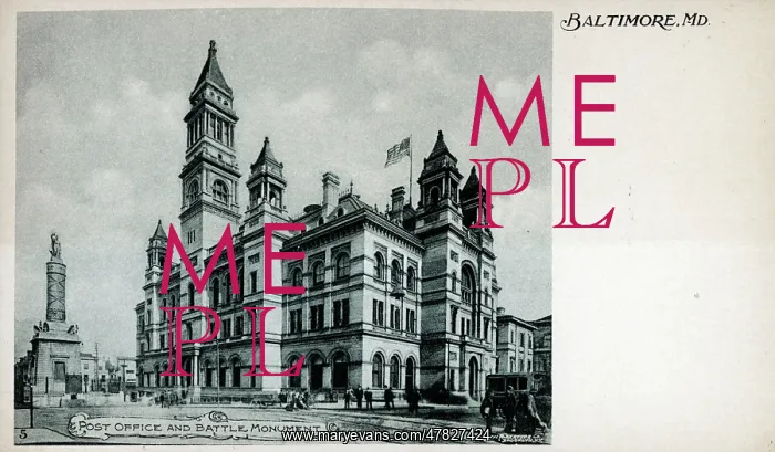  : Post Office and Battle Monument, Baltimore, Maryland, USA