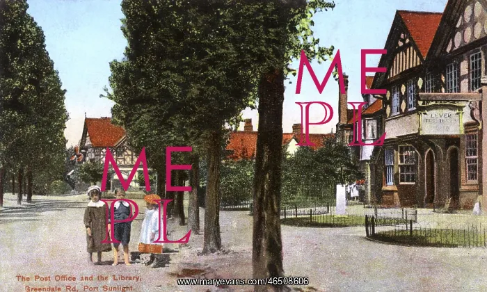 : The Post Office and Library, Greendale Road, Port Sunlight : The Post Office and Library, Greendale Road, Port Sunlight