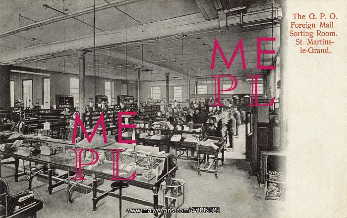 : POST OFFICE SORTING 1904 : POST OFFICE SORTING 1904