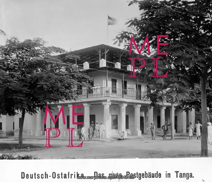 : Post office in Tanga, around 1900 : Post office in Tanga, around 1900