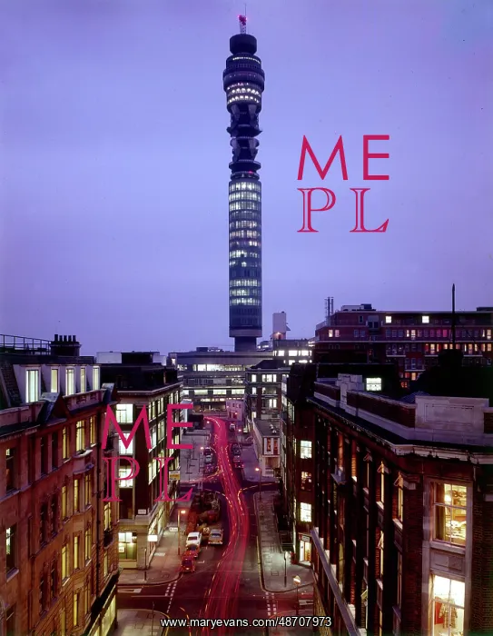 : Post Office Tower at Night, London : Post Office Tower at Night, London