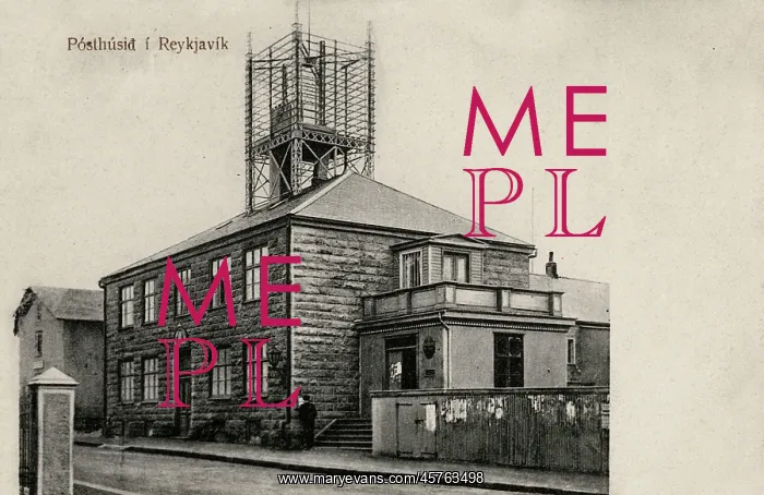 : Post and Telegraph Office, Reykjavik, Iceland : Post and Telegraph Office, Reykjavik, Iceland