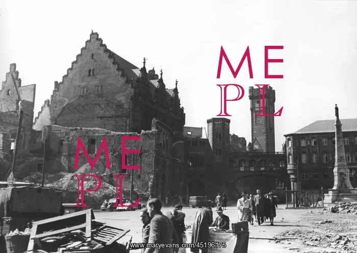 : Post-war era: destroyed Frankfurt on the Main : Post-war era: destroyed Frankfurt on the Main