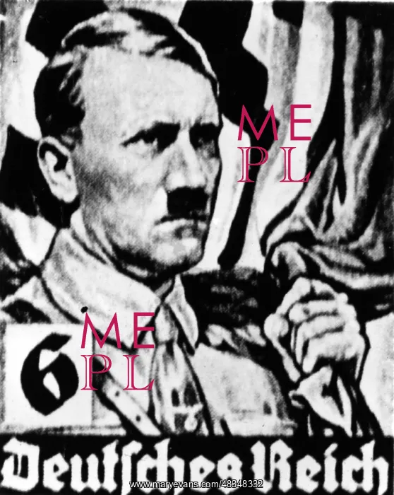 : Postage stamp with the image of Adolf Hitler : Postage stamp with the image of Adolf Hitler