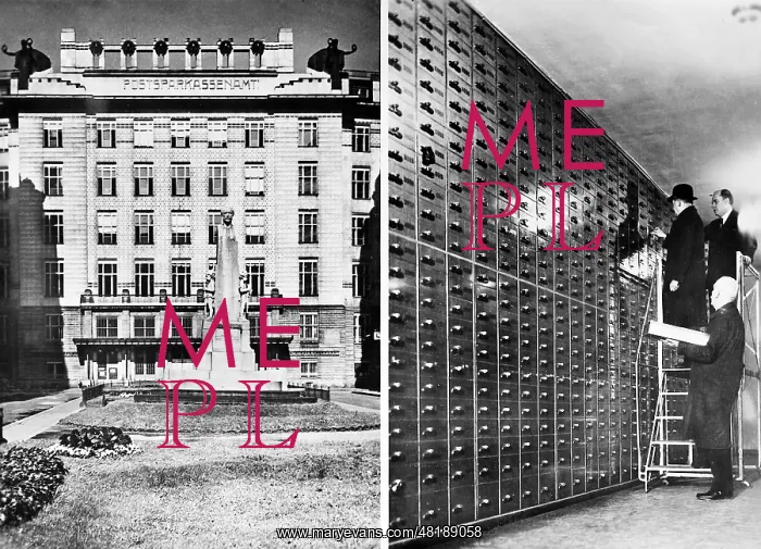 : Postal Savings Office in Vienna, 1943 : Postal Savings Office in Vienna, 1943