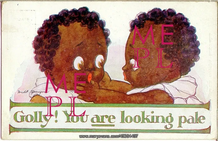 : Postcard, Two black children : Postcard, Two black children
