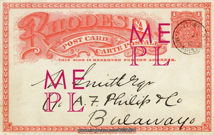 : Postcard to Bulawayo, Rhodesia : Postcard to Bulawayo, Rhodesia