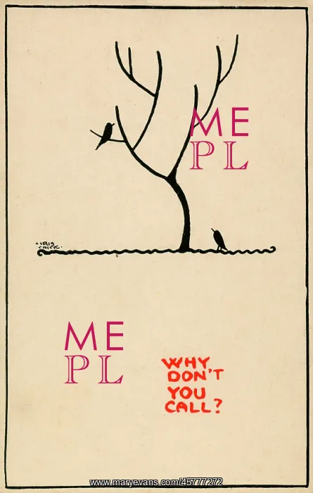 : Postcard design - Why don't you call? : Postcard design - Why don't you call?
