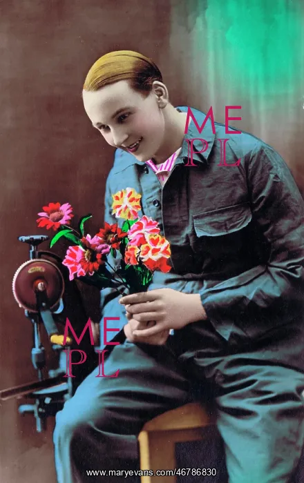  : Postcard of effete French man, 1920s