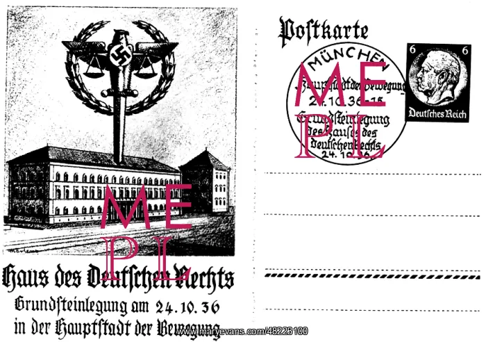 : Postcard for the groundbreaking ceremony of the Haus des : Postcard for the groundbreaking ceremony of the Haus des