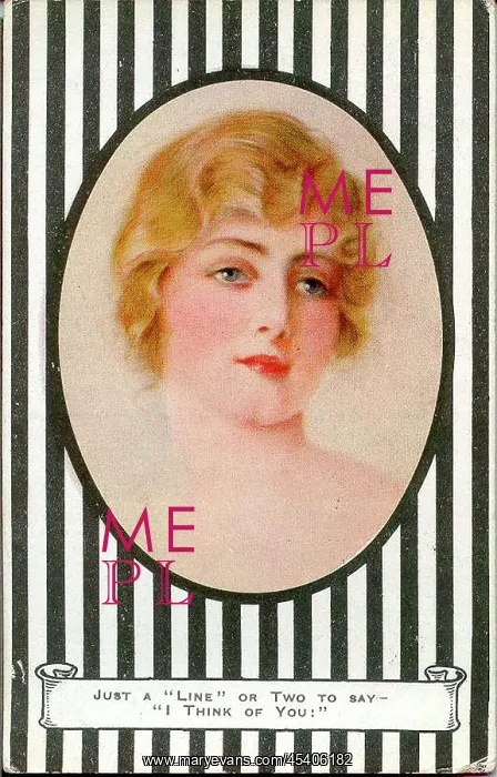 : Postcard, Just a Line or Two to say I think of you : Postcard, Just a Line or Two to say I think of you