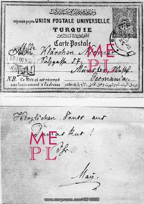 : Postcard from Karl May, 1900 : Postcard from Karl May, 1900
