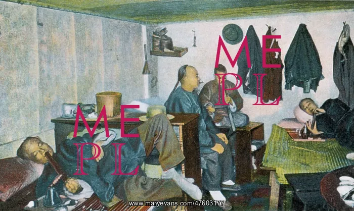 : Postcard of Opium Den, San Francisco, c. 1900 : Postcard of Opium Den, San Francisco, c. 1900