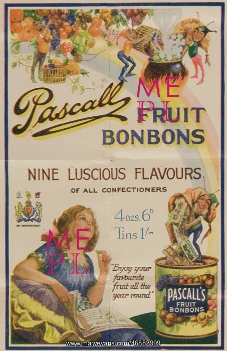  : Postcard - Pascals Fruit Bonbons
