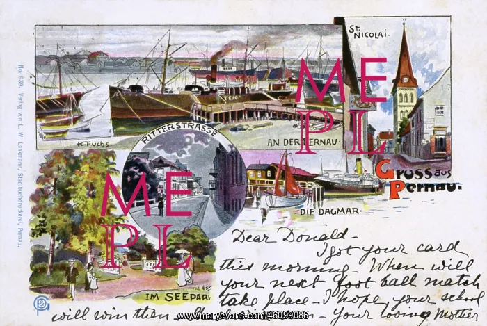 : Postcard from Pernau (Parnu), Estonia : Postcard from Pernau (Parnu), Estonia