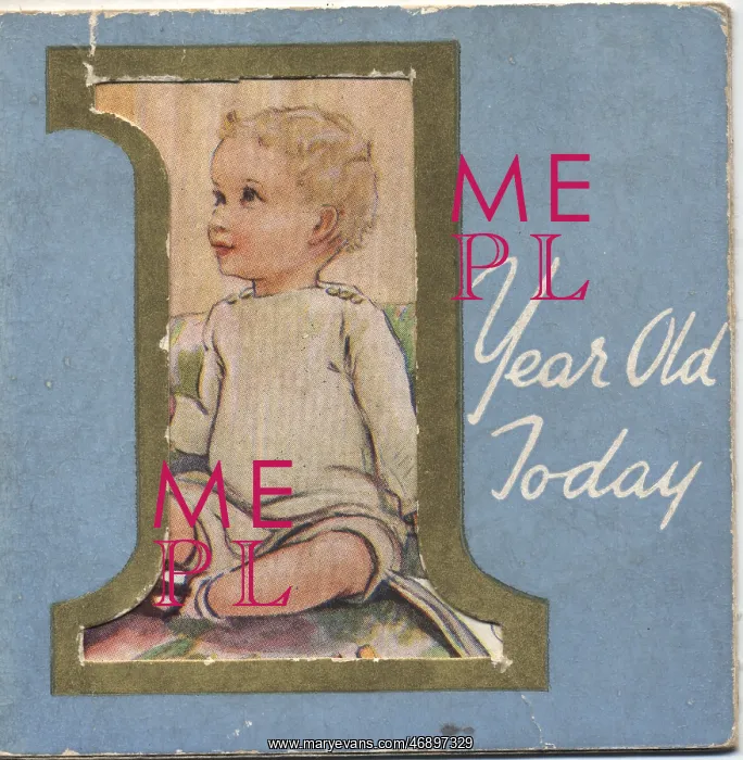 : Postcards - 1920's, greeting card, one year : Postcards - 1920's, greeting card, one year