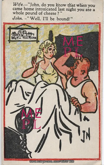 : Postcards - 1930's, Brook, humorous, postcard : Postcards - 1930's, Brook, humorous, postcard
