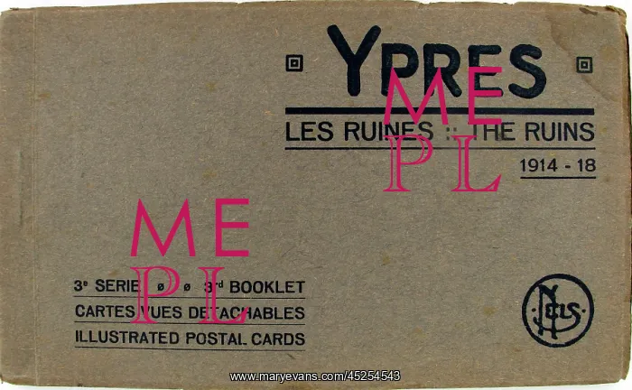 : Ten postcards Ypres - The Ruins : Ten postcards Ypres - The Ruins