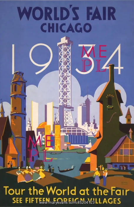 : Poster for the 1934 Chicago World's Fair ? : Poster for the 1934 Chicago World's Fair ?