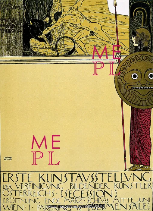 : Poster of the 1st exhibiton of the Secession : Poster of the 1st exhibiton of the Secession