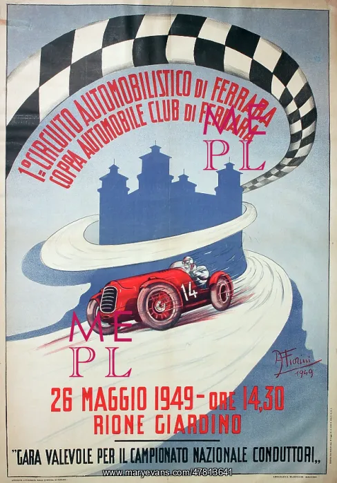 : Poster, 1st Ferrara Circuit race : Poster, 1st Ferrara Circuit race