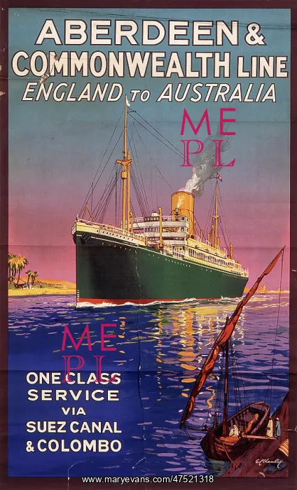 : Poster advertising Aberdeen & Commonwealth Line cruises : Poster advertising Aberdeen & Commonwealth Line cruises