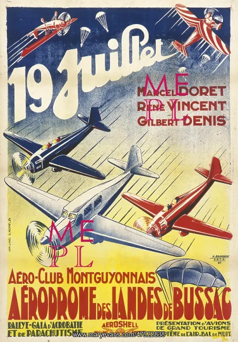 : Poster advertising Aero Club event : Poster advertising Aero Club event