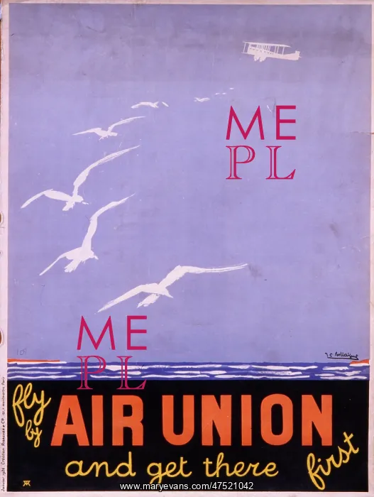  : Poster advertising Air Union flights