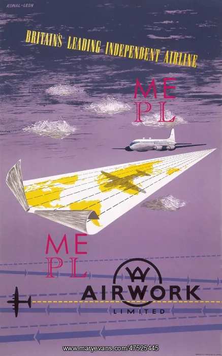 : Poster advertising Airwork Limited : Poster advertising Airwork Limited