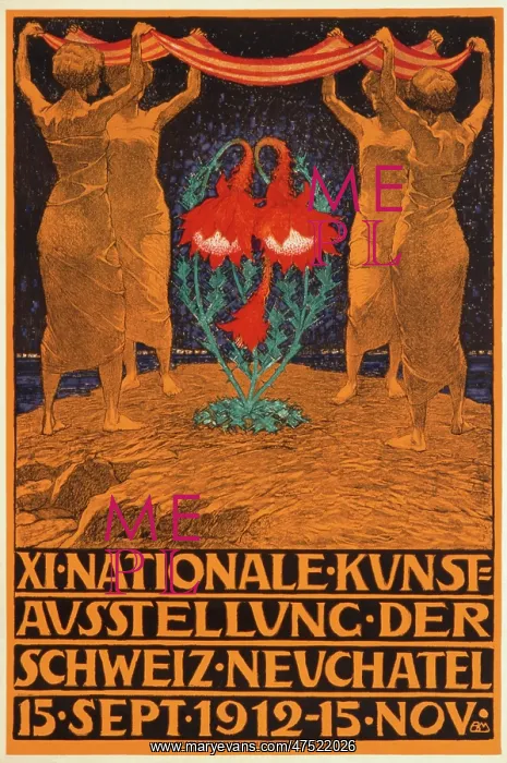 : Poster advertising an Art Exhibition in Neuchatel : Poster advertising an Art Exhibition in Neuchatel